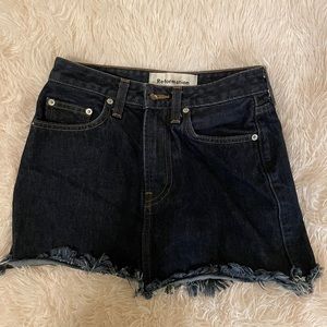 Reformation denim miniskirt